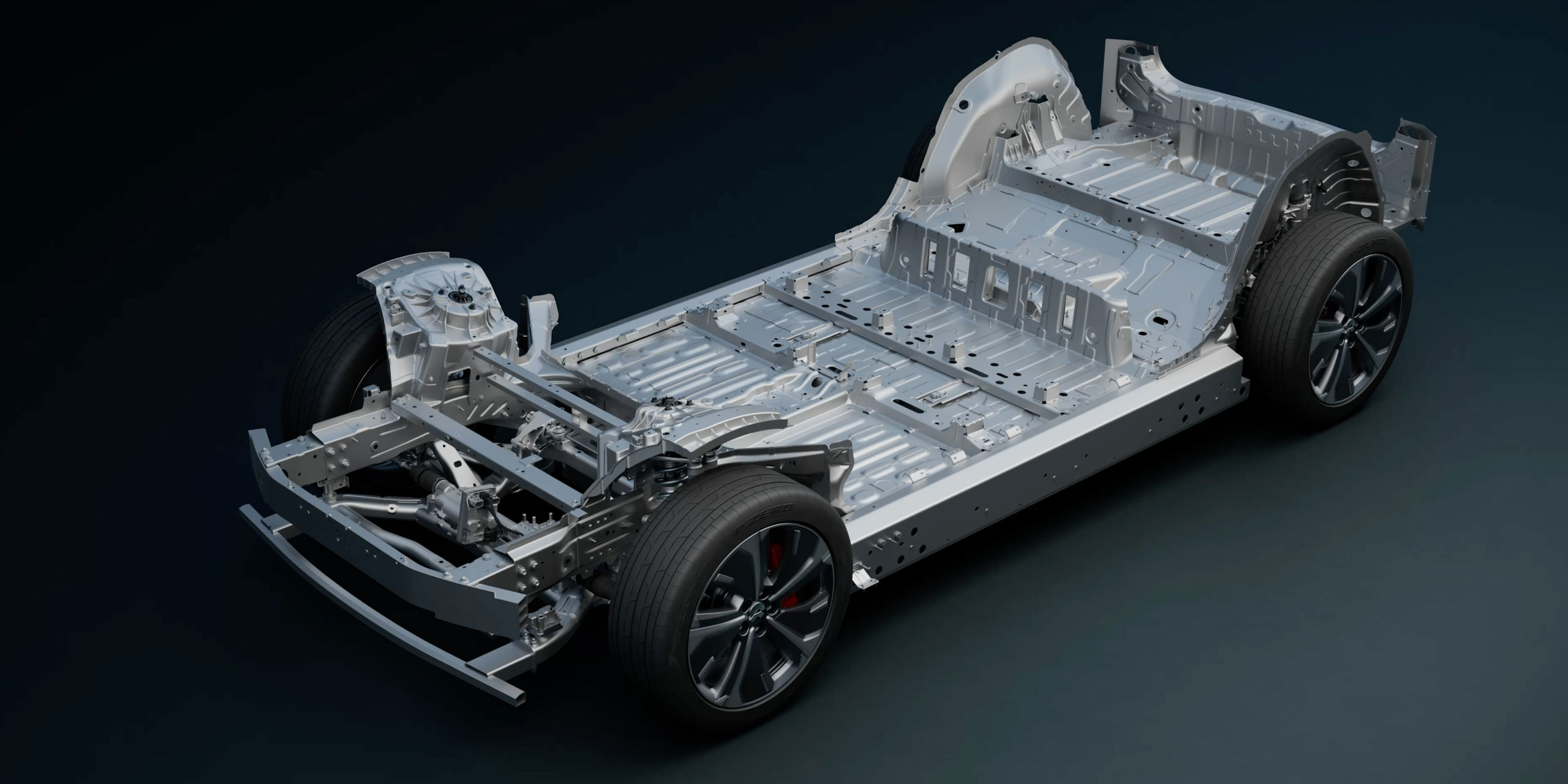 Sporty 5-leddet hjuloppheng foran og bak Sporty 5-leddet hjuloppheng foran og bak